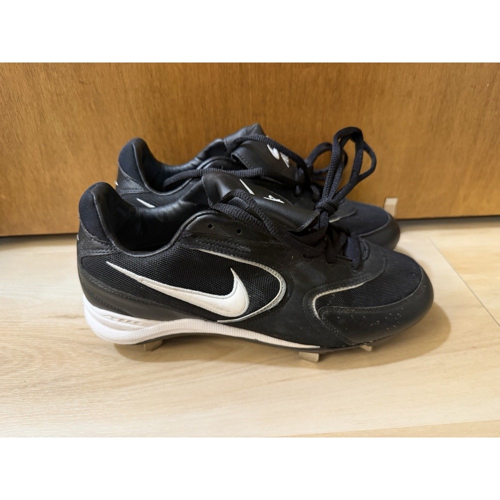 Nike Men's Air Baseball Cleats 310821-011 Black/White Size 9 Mens Metal Bottom